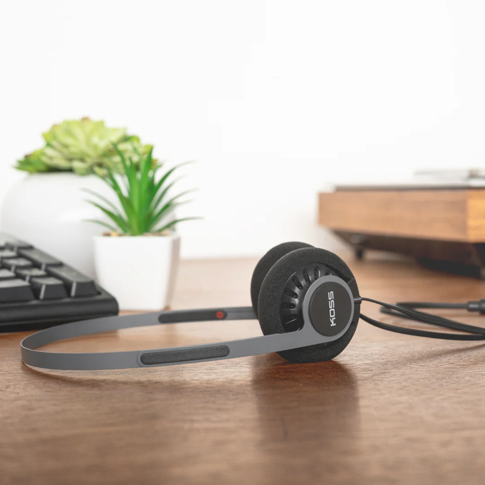 Koss 06 0081 KPH40 Utility Stealth Grey (Profesyonel - Modüler Kulaklık) | Utility Serisi Modüler Kablo Sistemi, Minimalist Çelik Kasa, Ultra Hafif Tasarım | Ölçüler: Ultra İnce Profil